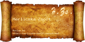 Herlicska Zsolt névjegykártya